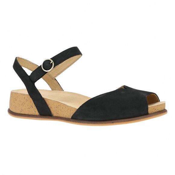NEW DANSKO women's cass milled nubuck sandal in black